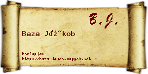 Baza Jákob névjegykártya